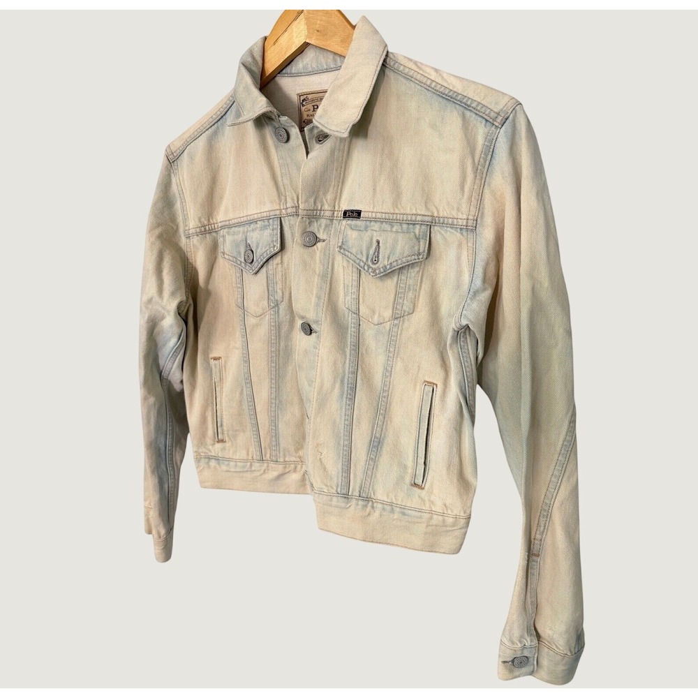 Polo Ralph Lauren Women's Denim Jacket Light Wash Distressed Size XS